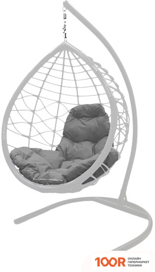 M-Group КАПЛЯ ЛОРИ 11530109 (БЕЛЫЙ РОТАНГ/СЕРАЯ ПОДУШКА) (341005)