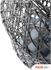 M-Group ДЛЯ ДВОИХ ЛЮКС 11510409 (ЧЕРНЫЙ РОТАНГ/СЕРАЯ ПОДУШКА) (340906)