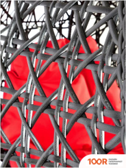 M-Group ДЛЯ ДВОИХ ЛЮКС 11510406 (ЧЕРНЫЙ РОТАНГ/КРАСНАЯ ПОДУШКА) (340903)