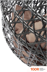 M-Group ДЛЯ ДВОИХ ЛЮКС 11510405 (ЧЕРНЫЙ РОТАНГ/КОРИЧНЕВАЯ ПОДУШКА) (340902)