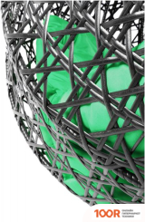 M-Group ДЛЯ ДВОИХ ЛЮКС 11510404 (ЧЕРНЫЙ РОТАНГ/ЗЕЛЕНАЯ ПОДУШКА) (340901)