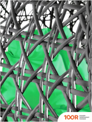 M-Group ДЛЯ ДВОИХ ЛЮКС 11510404 (ЧЕРНЫЙ РОТАНГ/ЗЕЛЕНАЯ ПОДУШКА) (340901)