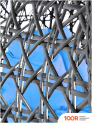 M-Group ДЛЯ ДВОИХ ЛЮКС 11510403 (ЧЕРНЫЙ РОТАНГ/ГОЛУБАЯ ПОДУШКА) (340900)