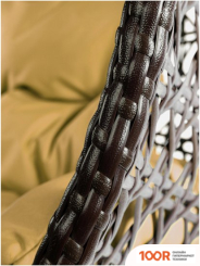 M-Group ДЛЯ ДВОИХ ЛЮКС 11510401 (ЧЕРНЫЙ РОТАНГ/БЕЖЕВАЯ ПОДУШКА) (340898)