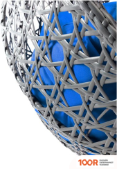 M-Group ДЛЯ ДВОИХ ЛЮКС 11510310 (СЕРЫЙ РОТАНГ/СИНЯЯ ПОДУШКА) (340897)