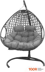 M-Group ДЛЯ ДВОИХ ЛЮКС 11510309 (СЕРЫЙ РОТАНГ/СЕРАЯ ПОДУШКА) (340896)