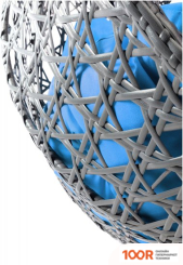 M-Group ДЛЯ ДВОИХ ЛЮКС 11510303 (СЕРЫЙ РОТАНГ/ГОЛУБАЯ ПОДУШКА) (340891)