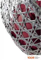 M-Group ДЛЯ ДВОИХ ЛЮКС 11510302 (СЕРЫЙ РОТАНГ/БОРДОВАЯ ПОДУШКА) (340890)