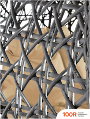 M-Group ДЛЯ ДВОИХ ЛЮКС 11510301 (СЕРЫЙ РОТАНГ/БЕЖЕВАЯ ПОДУШКА) (340889)