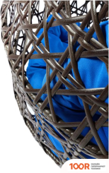 M-Group ДЛЯ ДВОИХ ЛЮКС 11510210 (КОРИЧНЕВЫЙ РОТАНГ/СИНЯЯ ПОДУШКА) (340887)