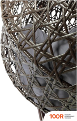 M-Group ДЛЯ ДВОИХ ЛЮКС 11510209 (КОРИЧНЕВЫЙ РОТАНГ/СЕРАЯ ПОДУШКА) (340886)