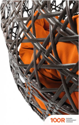 M-Group ДЛЯ ДВОИХ ЛЮКС 11510207 (КОРИЧНЕВЫЙ РОТАНГ/ОРАНЖЕВАЯ ПОДУШКА) (340885)