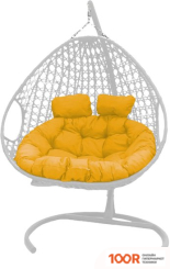 M-Group ДЛЯ ДВОИХ ЛЮКС 11510111 (БЕЛЫЙ РОТАНГ/ЖЕЛТАЯ ПОДУШКА) (340878)