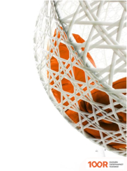 M-Group ДЛЯ ДВОИХ ЛЮКС 11510107 (БЕЛЫЙ РОТАНГ/ОРАНЖЕВАЯ ПОДУШКА) (340874)