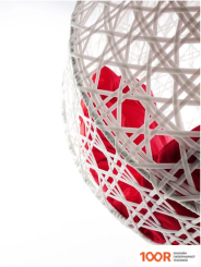 M-Group ДЛЯ ДВОИХ ЛЮКС 11510106 (БЕЛЫЙ РОТАНГ/КРАСНАЯ ПОДУШКА) (340873)