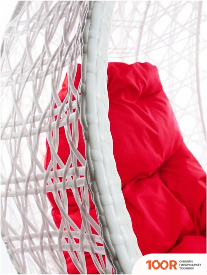 M-Group ДЛЯ ДВОИХ ЛЮКС 11510106 (БЕЛЫЙ РОТАНГ/КРАСНАЯ ПОДУШКА) (340873)