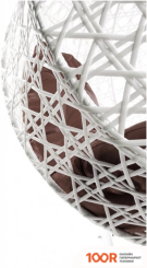 M-Group ДЛЯ ДВОИХ ЛЮКС 11510105 (БЕЛЫЙ РОТАНГ/КОРИЧНЕВАЯ ПОДУШКА) (340872)