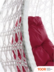 M-Group ДЛЯ ДВОИХ ЛЮКС 11510102 (БЕЛЫЙ РОТАНГ/БОРДОВАЯ ПОДУШКА) (340869)