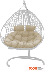 M-Group ДЛЯ ДВОИХ ЛЮКС 11510101 (БЕЛЫЙ РОТАНГ/БЕЖЕВАЯ ПОДУШКА) (340868)