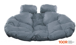 M-Group ДЛЯ ДВОИХ 11450409 (ЧЕРНЫЙ РОТАНГ/СЕРАЯ ПОДУШКА) (340865)