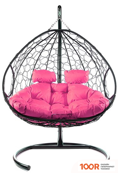 M-Group ДЛЯ ДВОИХ 11450408 (ЧЕРНЫЙ РОТАНГ/РОЗОВАЯ ПОДУШКА) (340864)