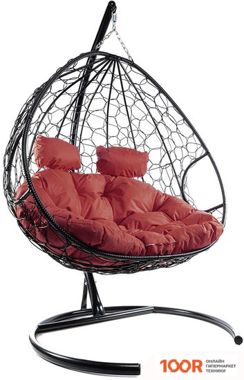 M-Group ДЛЯ ДВОИХ 11450402 (ЧЕРНЫЙ РОТАНГ/БОРДОВАЯ ПОДУШКА) (340858)