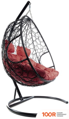 M-Group ДЛЯ ДВОИХ 11450402 (ЧЕРНЫЙ РОТАНГ/БОРДОВАЯ ПОДУШКА) (340858)