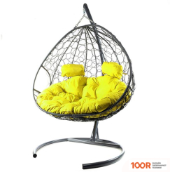 M-Group ДЛЯ ДВОИХ 11450311 (СЕРЫЙ РОТАНГ/ЖЕЛТАЯ ПОДУШКА) (340856)