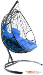 M-Group ДЛЯ ДВОИХ 11450310 (СЕРЫЙ РОТАНГ/СИНЯЯ ПОДУШКА) (340855)