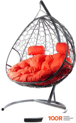 M-Group ДЛЯ ДВОИХ 11450306 (СЕРЫЙ РОТАНГ/КРАСНАЯ ПОДУШКА) (340851)