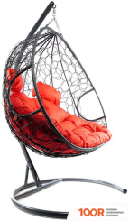 M-Group ДЛЯ ДВОИХ 11450306 (СЕРЫЙ РОТАНГ/КРАСНАЯ ПОДУШКА) (340851)