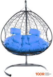 M-Group ДЛЯ ДВОИХ 11450303 (СЕРЫЙ РОТАНГ/ГОЛУБАЯ ПОДУШКА) (340848)