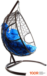 M-Group ДЛЯ ДВОИХ 11450210 (КОРИЧНЕВЫЙ РОТАНГ/СИНЯЯ ПОДУШКА) (340845)