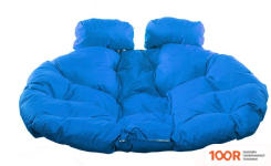 M-Group ДЛЯ ДВОИХ 11450210 (КОРИЧНЕВЫЙ РОТАНГ/СИНЯЯ ПОДУШКА) (340845)