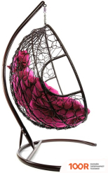 M-Group ДЛЯ ДВОИХ 11450208 (КОРИЧНЕВЫЙ РОТАНГ/РОЗОВАЯ ПОДУШКА) (340843)