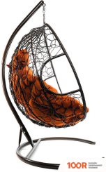 M-Group ДЛЯ ДВОИХ 11450207 (КОРИЧНЕВЫЙ РОТАНГ/ОРАНЖЕВАЯ ПОДУШКА) (340842)