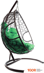 M-Group ДЛЯ ДВОИХ 11450204 (КОРИЧНЕВЫЙ РОТАНГ/ЗЕЛЕНАЯ ПОДУШКА) (340839)