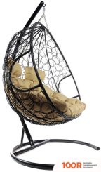 M-Group ДЛЯ ДВОИХ 11450201 (КОРИЧНЕВЫЙ РОТАНГ/БЕЖЕВАЯ ПОДУШКА) (340836)