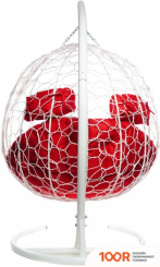 M-Group ДЛЯ ДВОИХ 11450106 (БЕЛЫЙ РОТАНГ/КРАСНАЯ ПОДУШКА) (340830)