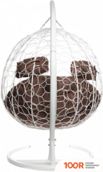 M-Group ДЛЯ ДВОИХ 11450105 (БЕЛЫЙ РОТАНГ/КОРИЧНЕВАЯ ПОДУШКА) (340829)