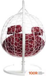 M-Group ДЛЯ ДВОИХ 11450102 (БЕЛЫЙ РОТАНГ/БОРДОВАЯ ПОДУШКА) (340827)