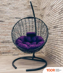 Craftmebel КОКОН КРУГЛОЕ СТАНДАРТ (ЧЕРНЫЙ/ФИОЛЕТОВЫЙ) (340484)