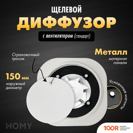 HOMY AIR КРУГЛЫЙ AIR002 D150 (БЕЛЫЙ) (340109)