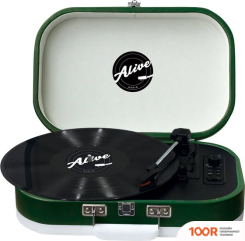 Виниловый проигрыватель Alive Audio VINTAGE (ТЕМНО-ЗЕЛЕНЫЙ) (338904)