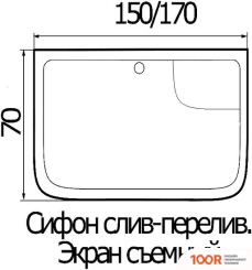 Ванна Wemor 150/70/55 S (337323)