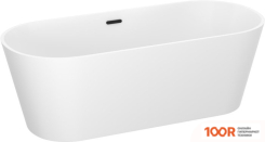 Ванна Wellsee SHELL 150X73 28170203R (ОТДЕЛЬНОСТОЯЩАЯ ВАННА БЕЛЫЙ ГЛЯНЕЦ, ЭКРАН, НОЖКИ, СИФОН-АВТОМАТ МАТОВЫЙ ЧЕРНЫЙ) (337308)