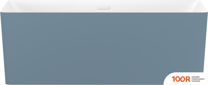 Ванна Wellsee PURE BY WELLSEE 166X77 230708002 (ОТДЕЛЬНОСТ. ВАННА БЕЛЫЙ ГЛЯНЕЦ/МАТ. СВЕТЛО-СИНИЙ, ЭКРАН, НОЖКИ, СИФОН-АВТОМАТ ГЛЯНЦ. БЕЛЫЙ) (337289)