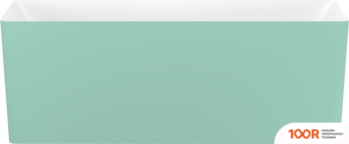 Ванна Wellsee PURE BY WELLSEE 166X77 230707002 (ОТДЕЛЬНОСТ. ВАННА БЕЛЫЙ ГЛЯНЕЦ/МАТ. СВЕТЛО-ЗЕЛЕНЫЙ, ЭКРАН, НОЖКИ, СИФОН-АВТОМАТ ГЛЯНЦ. БЕЛЫЙ) (337287)