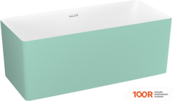 Ванна Wellsee PURE BY WELLSEE 166X77 230707001 (ОТДЕЛЬНОСТОЯЩАЯ ВАННА БЕЛЫЙ ГЛЯНЕЦ/МАТ. СВЕТЛО-ЗЕЛЕНЫЙ, ЭКРАН, НОЖКИ, СИФОН-АВТОМАТ ХРОМ) (337286)