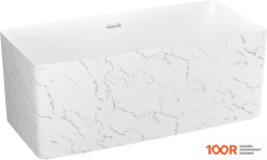 Ванна Wellsee PURE BY WELLSEE 166X77 230706001 (ОТДЕЛЬНОСТОЯЩАЯ ВАННА БЕЛЫЙ ГЛЯНЕЦ/МАТ. БЕЛЫЙ МРАМОР, ЭКРАН, НОЖКИ, СИФОН-АВТОМАТ ХРОМ) (337284)